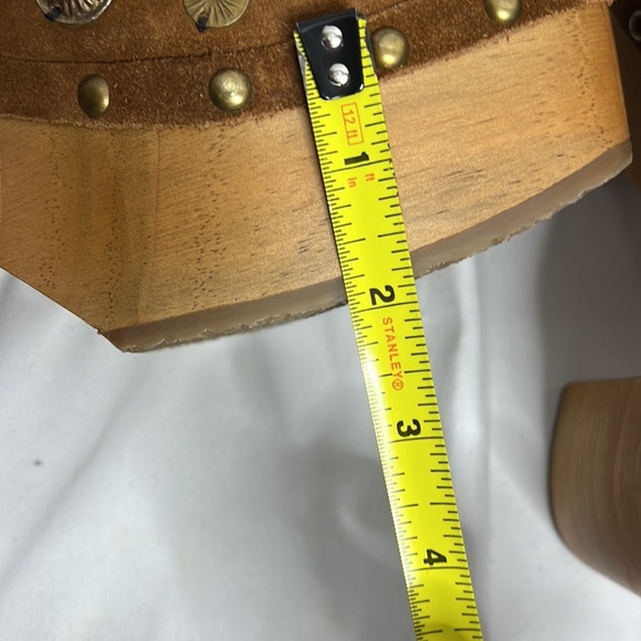 NWOT FREE PEOPLE Claudia Wooden  Platform Shoes - Picture 7 of 8